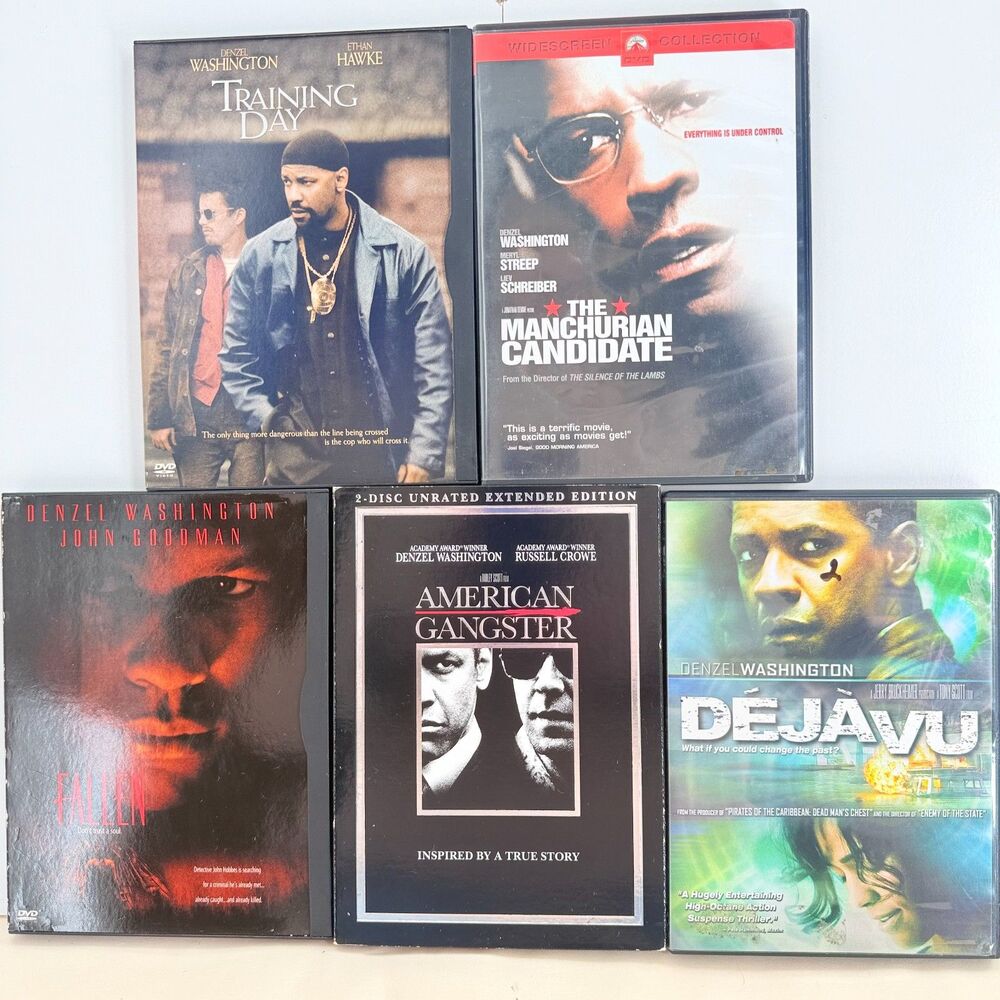 Denzel Washington DVD Lot Training Day American Gangster